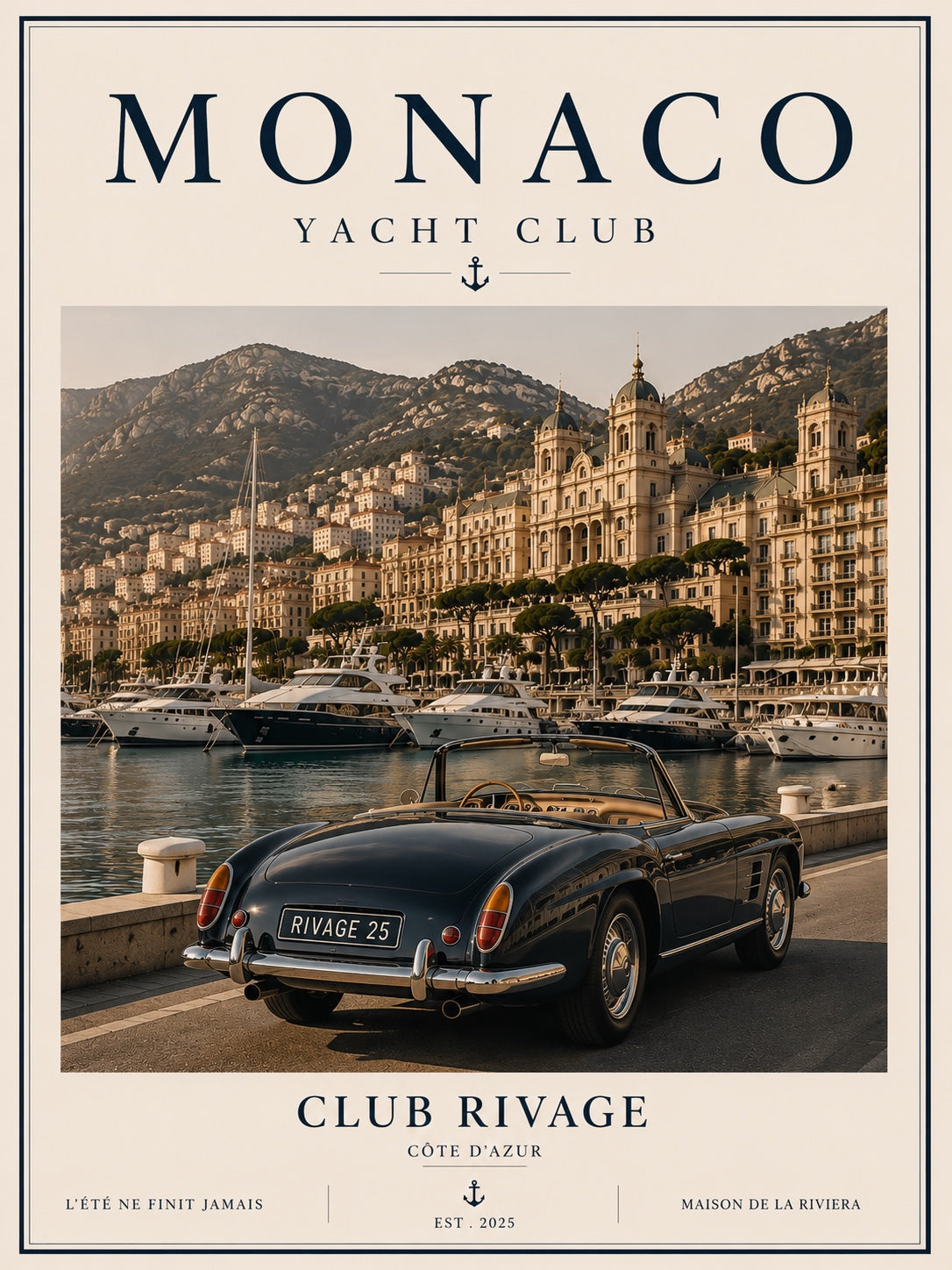 Monaco Yacht Club Poster
